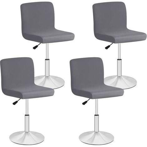 4er-Set dehnbare Hochstuhlbezüge – Waschbar und abnehmbar – Für Drehstühle 31–37 cm – Grau (1/5)