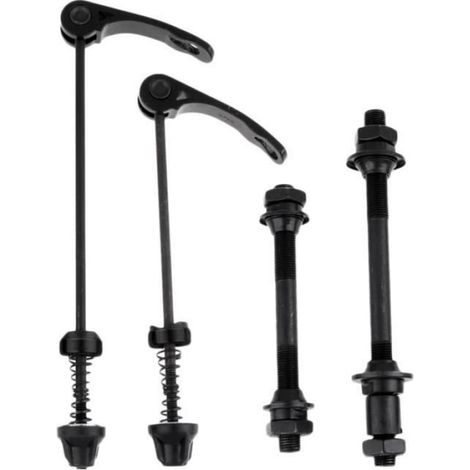 Kit Attache Rapide Axe Moyeu Roue Vélo - Pour Vélo Route et VTT - 20 à 28 Pouces - 6 à 8 Vitesses - 4 Pièces