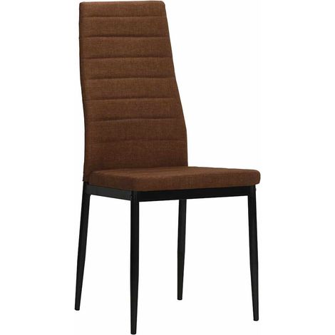 Maison Exclusive - Esszimmerstühle 2 Stk. Braun Stoff (1/5)