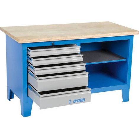 banco de trabajo Unior 612328 carga estática 2300 kg superficie madera (1/2)