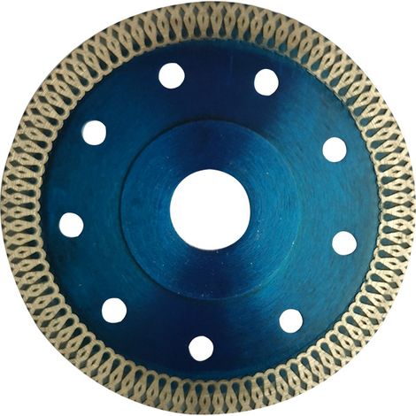 Disque Diamant, Ø125x22,23x H10 mm,1,2mm Extra Fin, X-Teeth Turbo Mesh Rim, Disque à Tronçonner Diamant Séparer et Couper pour Céramique, Carrelage, Marbre, Pierre Naturelle