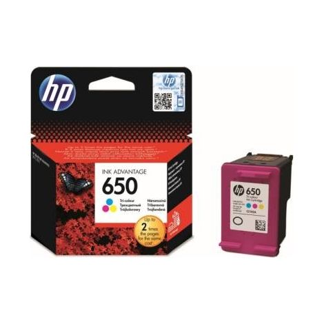 Cartouche d'encre HP 650 tricolore (CZ102AE), CMJ