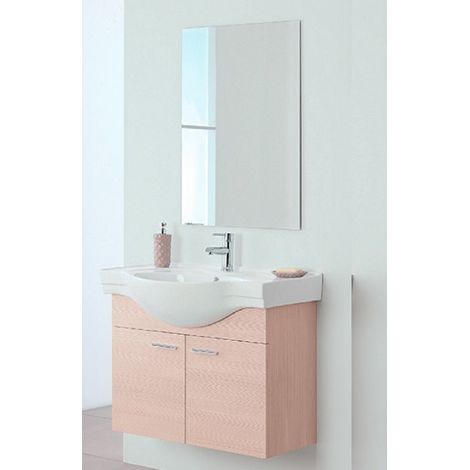 Composizione bagno sospesa Stella due ante cm 80 larice di (1/2)