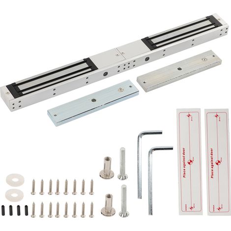 Serrure électromagnétique à Double porte 12V, alliage d'aluminium, Force de maintien d'oxydation anodique 280KG pour système de contrôle d'accès (1/5)