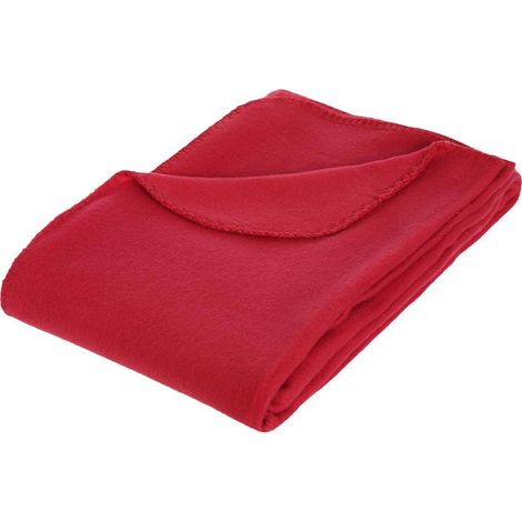 Coperta in pile rossa 125x150cm - Atmosphera créateur d'intérieur (1/4)