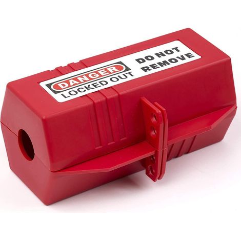 Stecker Lockout Tagout Gerät für 110V Stecker, Rot, ABS, 83x83x178mm