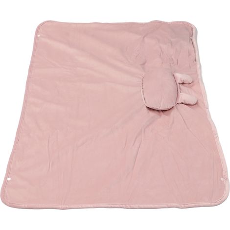 Couverture chauffante électrique douce et lavable, châle chauffant pour les épaules et le cou, rose lapin, idéale pour le bureau. (1/5)