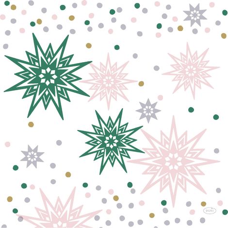 Dunisoft Servietten Noel Stars multi 40 x 40 cm - 12er Pack
