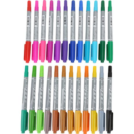 Marker Pen Small Double Head Waterproof Whiteboard Pencil for Graffiti Writing ColoringSmall Double Head 24 Colors (1/5)