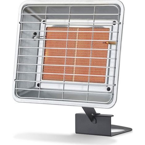 Favex – Chauffage de chantier au gaz 3500W – Infrarouge – 2 puissances – Surface jusqu'à 25 m² – Acier – Sécurité coupure gaz
