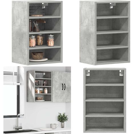 vidaXL Hängeschrank Betongrau 40x29,5x60 cm Holzwerkstoff (1/5)