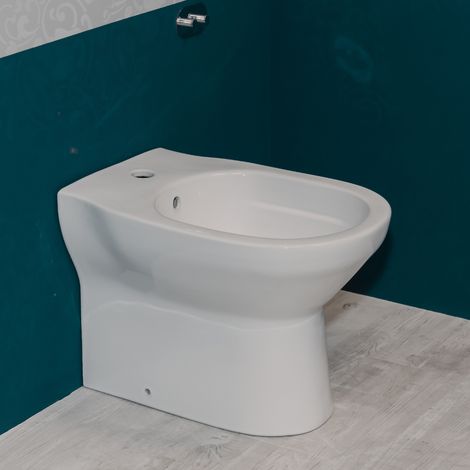 Bidet mural en céramique blanc - Conny
