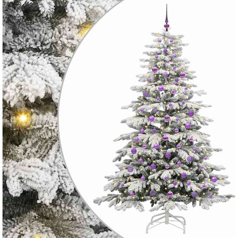 Künstlicher klappbarer Weihnachtsbaum Weiß 210 cm PE und PVC vidaXL (1/5)