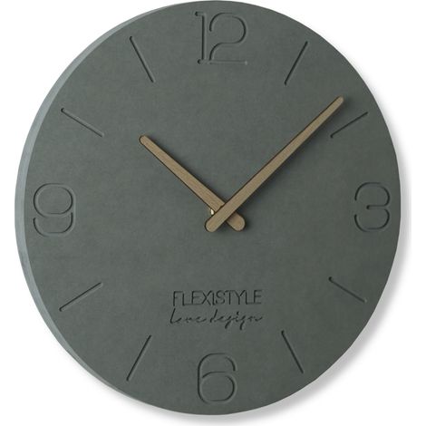 Moderne Wanduhr fürs Wohnzimmer 3EKO 30 cm grau (1/5)