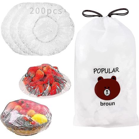 200 Aufbewahrungsbeutel für frische Produkte, elastische Aufbewahrungshüllen für Obst und Gemüse, wiederverwendbare Aufbewahrungsbeutel.
