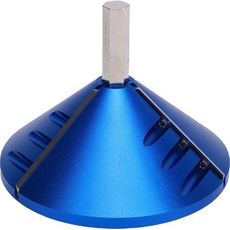 Outil d'ébavurage PVC 2 en 1 pour tuyaux CPVC, ABS, PP et PE (intérieur/extérieur) - Chanfrein, alésoir, plomberie, diamètre extérieur 0,92 po à 3,89 po, diamètre intérieur 0,75 po à 3,5 po - Bleu (1/5)