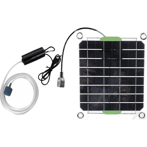 Bomba de aire para acuario - Bomba de oxígeno para peces - Añade oxígeno - Carga USB - Potencia de 20 W - Negra (1/5)
