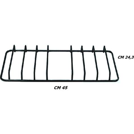 GRIGLIA CUCINA GAS ADATTA SMEG WESTINGHOUS CM 45 x 24,3 SMALTATA NERA P 5364 (1/2)