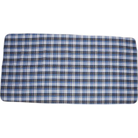 Alèses d'incontinence lavables imperméables pour adultes et personnes âgées, motif à carreaux bleus, 60x90 cm, réutilisables