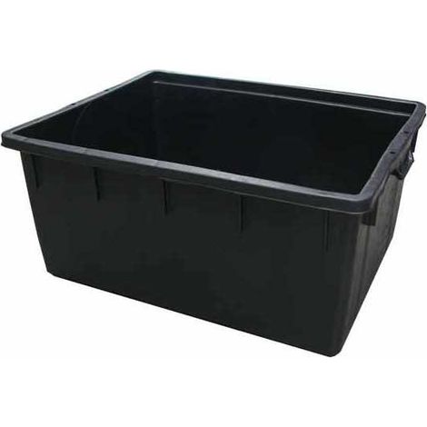 Secchio Rettangolare in Plastica Nero, Dimensioni 150x80x63 cm, Modello ICS (1/2)