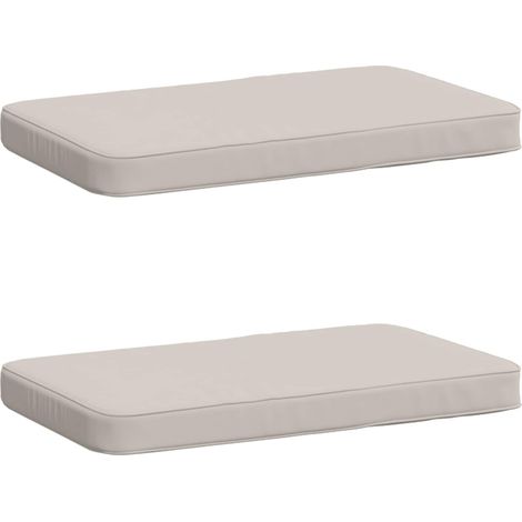 Coussins de banc 2 pièces VUGHT 2 pcs 100 % polyester Blanc vidaXL