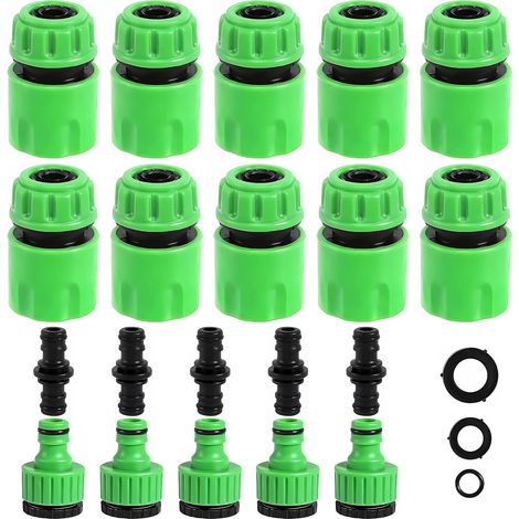 20 Pièces Raccord Tuyau d’Arrosage, Raccord Rapide 1/2 Pouce, Connecteur (1/5)
