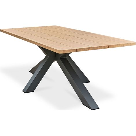 KELIA - 8-Sitzer-Gartentisch - Anthrazitgrau - REMARQUABLE