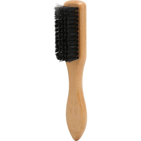 Brosse à barbe en bois avec poils en nylon pour lisser et stimuler la pousse de la barbe, soin masculin, taille unique, pour homme. (1/5)