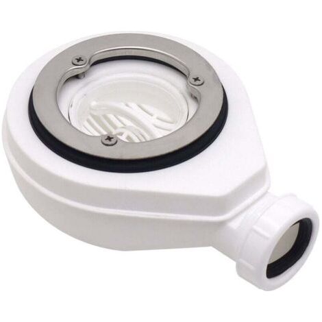 kit de trou de vidange de bac de douche, blanc, Kit de vidange bac de douche, drain de douche avec siphon, Raccords pour Receveur de douche