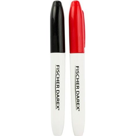 Marcador lote de 2 rojos y negros - Fischer Darex (1/2)