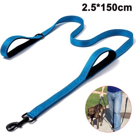 Correa para perro con asa acolchada cómoda, correa para perro reflectante de doble cara con guía corta integrada, correa para perro de nailon resistente a desgarros para perros medianos y grandes (1/5)