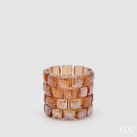 EDG Enzo De Gasperi Vaso Gemme Cilindro H 10 Cm D 12 Cm Hazelnut 1 Pz