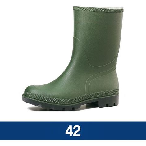 STIVALI IN PVC VERDI TRONCHETTO 42