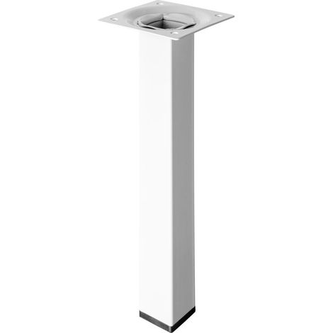 Hettich Tischbein 20 x 2,5 x 2,5 cm Stahl weiß - 1 Stück Tischbeine
