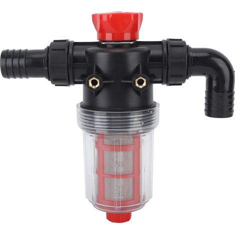 Filtre à eau pour pompe d'irrigation, filtration double couche à mailles fines, débit élevé, crépine en ligne pour jardin et pelouse, connecteur 25 mm (tube externe 1 pouce) (1/5)