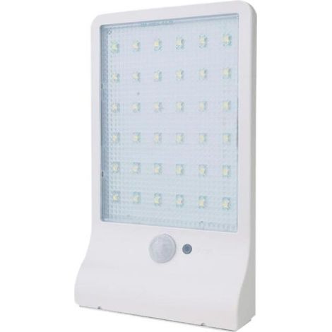 Blanc-Lampe solaire 36 LED sans fil étanche avec détecteur de mouvement et lampe extérieure pour jardin,Porte,Entrée (1/4)