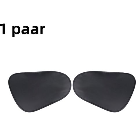 Lot de 2 pare soleil pour vitres latérales de voiture avec film électrostatique noir à fixation par adsorption pour protection solaire et isolation thermique conducteur et passager couleur noire (1/5)