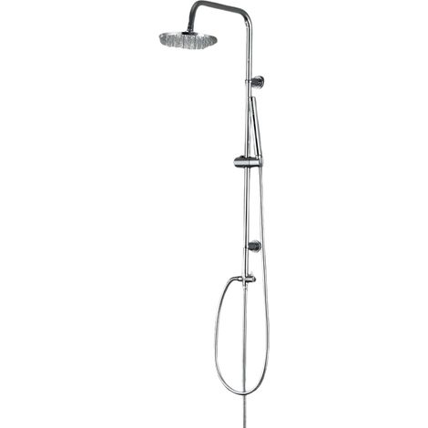 Colonna Doccia Round Cromata con Supporto Regolabile e Soffione Ø20 cm