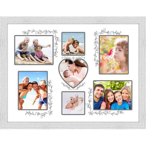 Lupia - Cornice shabby portafoto FAMILY MODERN 30X40 cm WHITE (1/3)