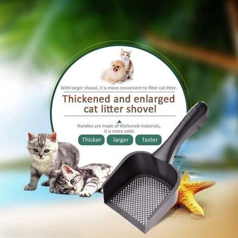 Paletta per lettiera per gatti, paletta per animali domestici, paletta per rettili, terrario, paletta per la pulizia della lettiera per gatti, tartarughe, serpenti, foro: 2,5 mm (1/3)