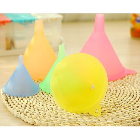 Entonnoir - 5 Pièces Tailles XS S M L XL - En Plastique Alimentaire - Pour Cuisine Huile Liquide Pâte - Lot Complet (1/5)