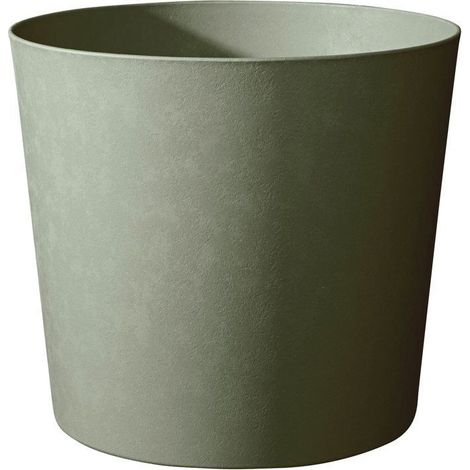 POT DE FLEURS CONIQUE Ø 60 CM - EDA - ELEMENT - 100 L - SYSTEME DE DRAINAGE - INTÉRIEUR EXTÉRIEUR - Ø 57,5 X H 48,2 CM - KAKI