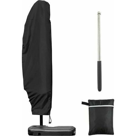 Housse de parasol 3m 4m avec fermeture clair de 14m de long avec tige tlescopique280x308045cm couleurs multiples (1/4)