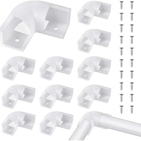 Connecteurs de Bandes LED, 12 Pcs Connecteurs de Bandes Lumineuses pour les bandes en aluminium en forme de V, Adaptateur de bande lumineuse est livré avec 24 vis pour une installation facile
