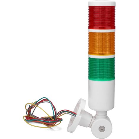 Voyant d'alarme 24 V, 3 couleurs, avec signal sonore, pour machines-outils CNC et applications industrielles.