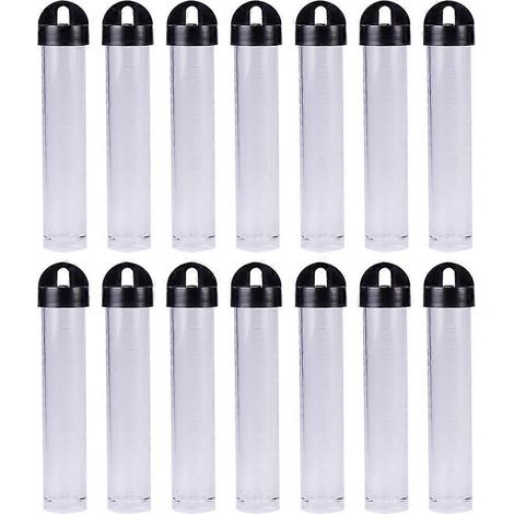 Lot de 30 tubes transparents pour perles, contenant de rangement avec couvercle, tubes de rangement vides (1/5)