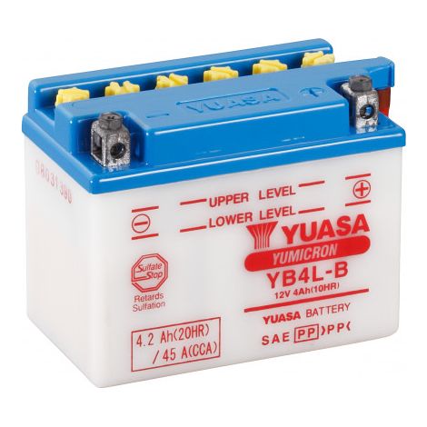 Yuasa – Batterie moto 12V 4.2Ah 45A – Plomb Calcium – Pour démarrage moto, quad et scooter – Longueur 120mm, Hauteur 92mm