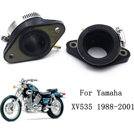 Passend für Yamaha XV400 (1991–1994), XV500 (1992–1998) und XV535 (1988–2001). Klebstoff für die Vergaseranschlussfläche. (1/5)