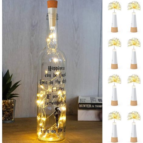 Lumières LED Rechargeables pour Bouteille avec Bouchon – Mini Guirlande Féerique 2025 Sans Piles pour Fête, Halloween & Noël – Éclairage Décoratif Portable