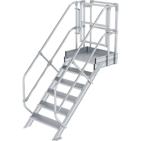 Günzburger Steigtechnik Module d'escalier aluminium strié 6 marches - 632306